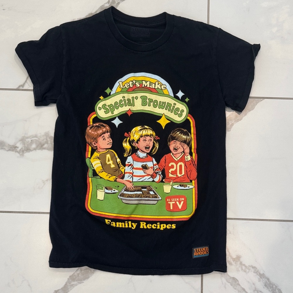 Steele Canvas Black Tee with Retro Brownie Design